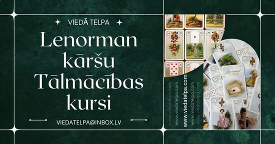 LENORMAN KĀRŠU VIDEO KURSI/apguvei BEZ grupas/no jebkuras otrdienas